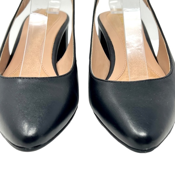 Cole Haan women's Go-To Slingback black leather point toe heels size 5 - Picture 4 of 12